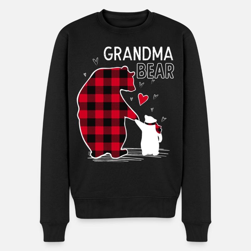Grand-mère Ours - Pull Premium bio Homme - noir