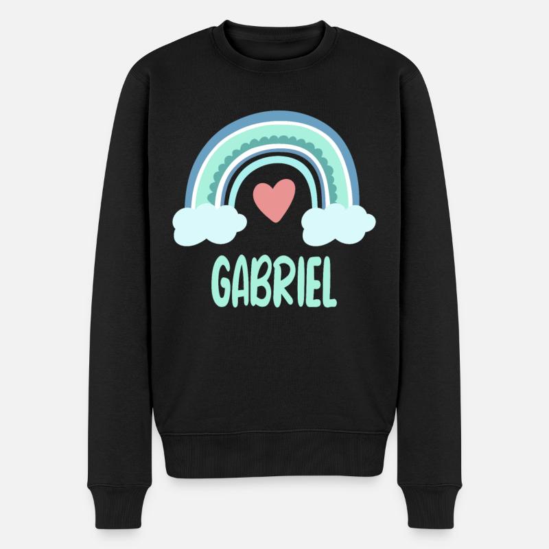 Gabriel Nom Rainbow Baby - Pull Premium bio Homme - noir