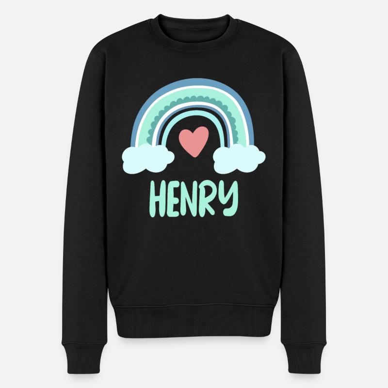Henry Nom Rainbow Baby - Pull Premium bio Homme - noir