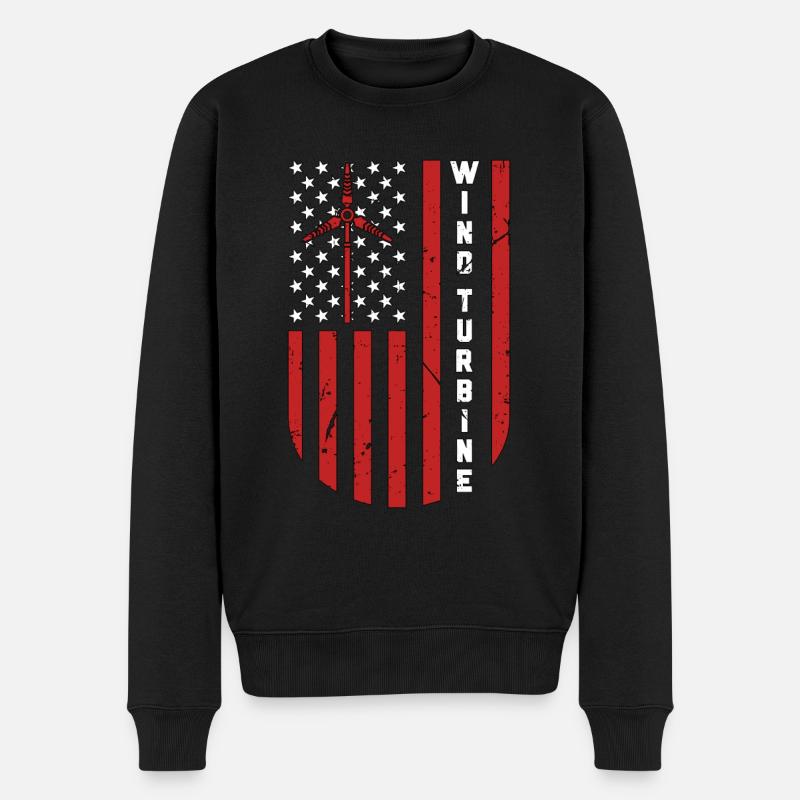 Technicien d’éolienne Technicien d’éolienne - Pull Premium bio Homme - noir