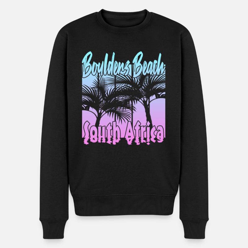 Plage de Boulders - Pull Premium bio Homme - noir