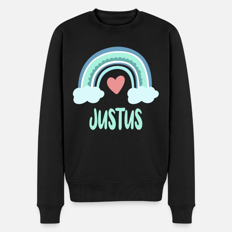 Justus Nom Rainbow Baby - Pull Premium bio Homme - noir