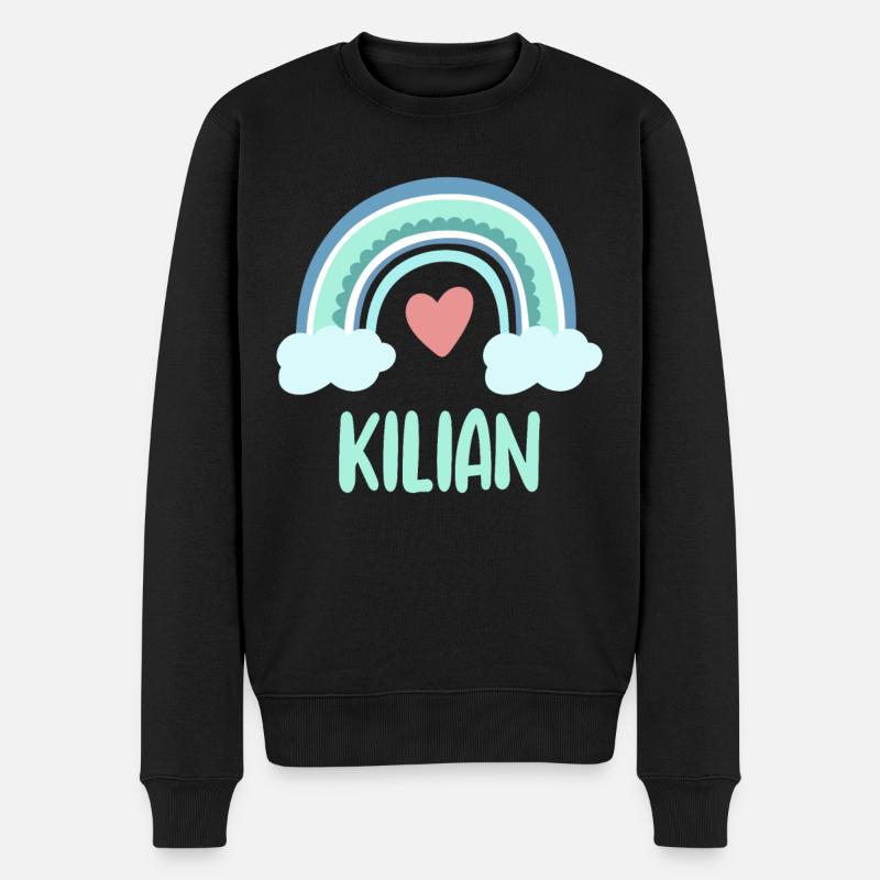 Kilian Nom Rainbow Baby - Pull Premium bio Homme - noir
