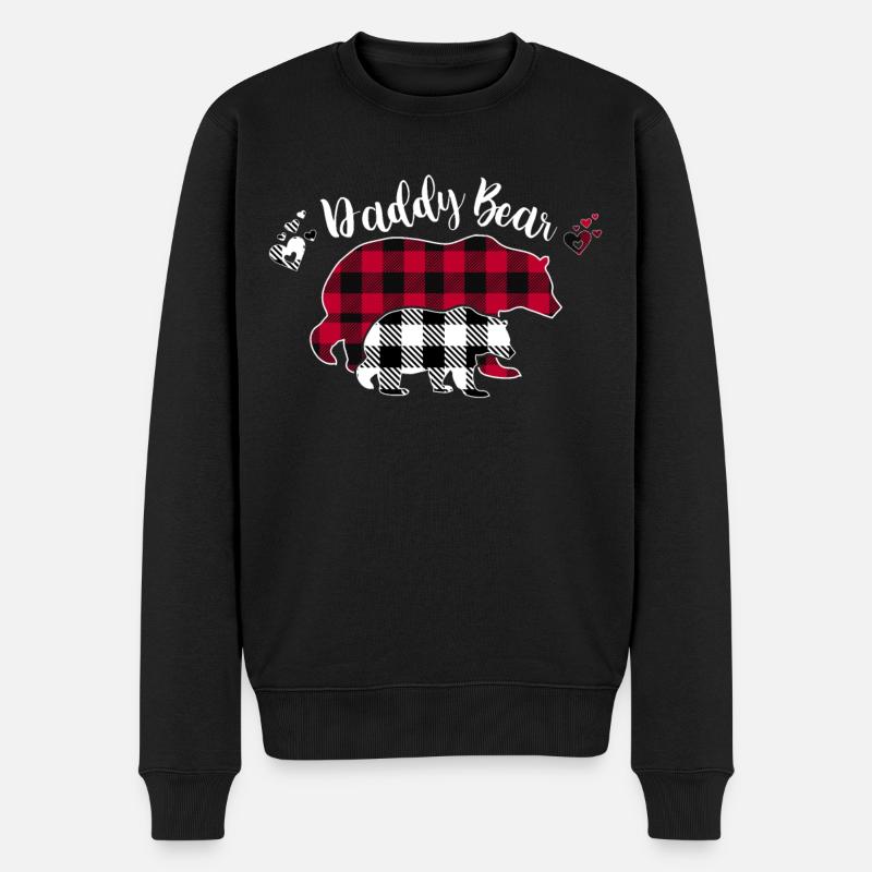 Daddy Bear - Männer Premium Bio Pullover - Schwarz