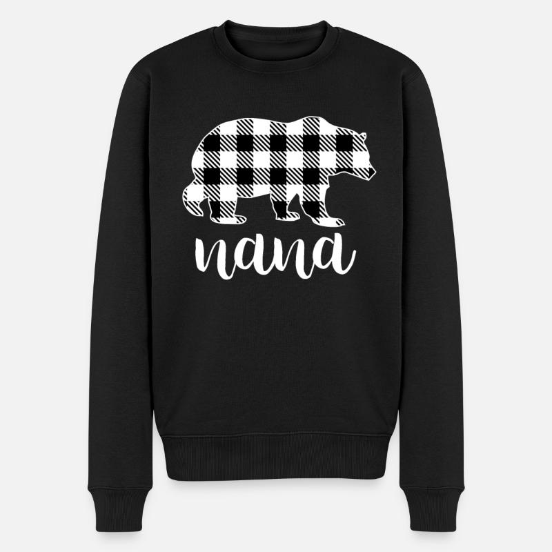 Nana Bear - Männer Premium Bio Pullover - Schwarz