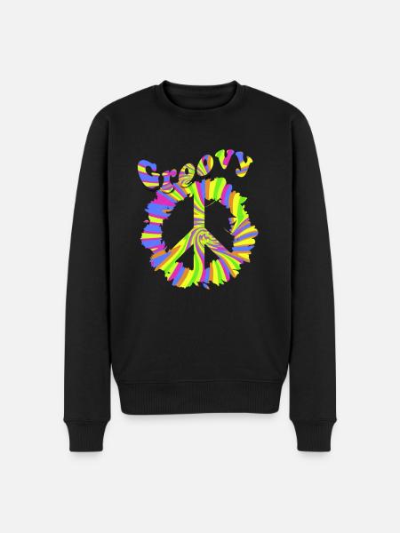 Hippy - Men's Premium Organic Jumper - black