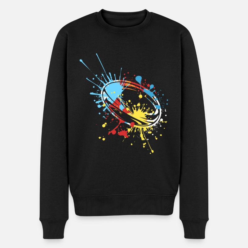 Splash Art Rugby - Pull Premium bio Homme - noir