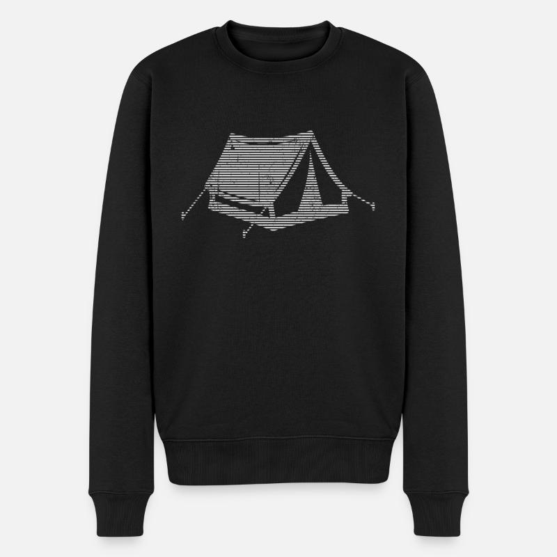 Zelten - Männer Premium Bio Pullover - Schwarz