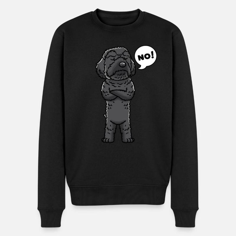 Schnoodle Hund - Männer Premium Bio Pullover - Schwarz