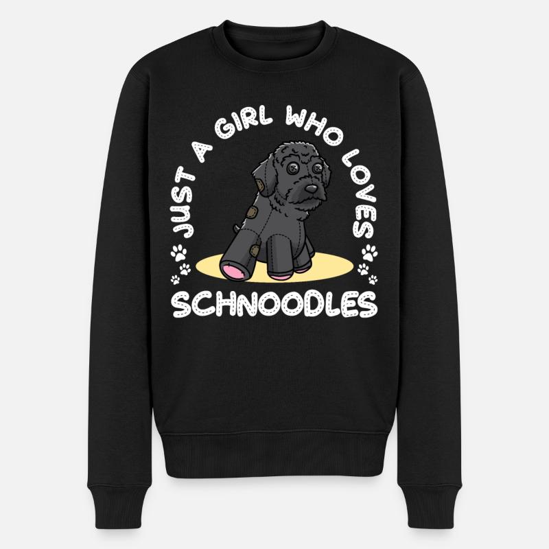 Schnoodle Dog Cuddly Toy - Pull Premium bio Homme - noir