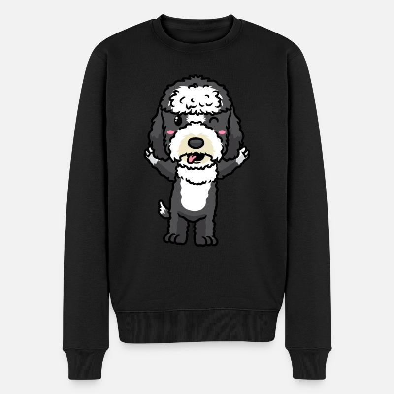 Émoticône de chien Sheepadoodle - Pull Premium bio Homme - noir