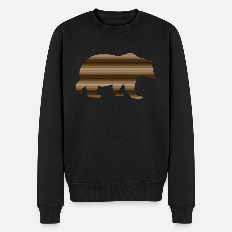 Bär - Männer Premium Bio Pullover - Schwarz