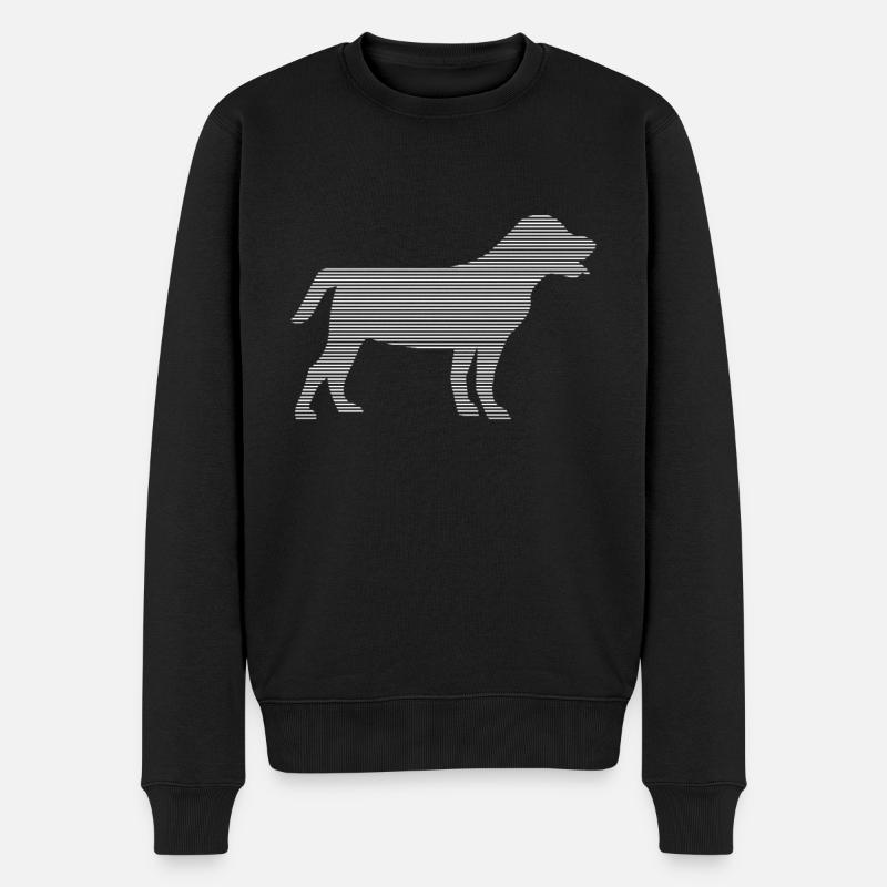Hund - Männer Premium Bio Pullover - Schwarz