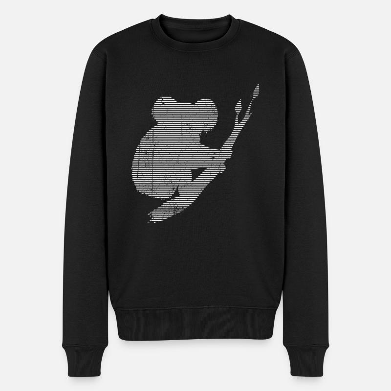 Koala - Männer Premium Bio Pullover - Schwarz