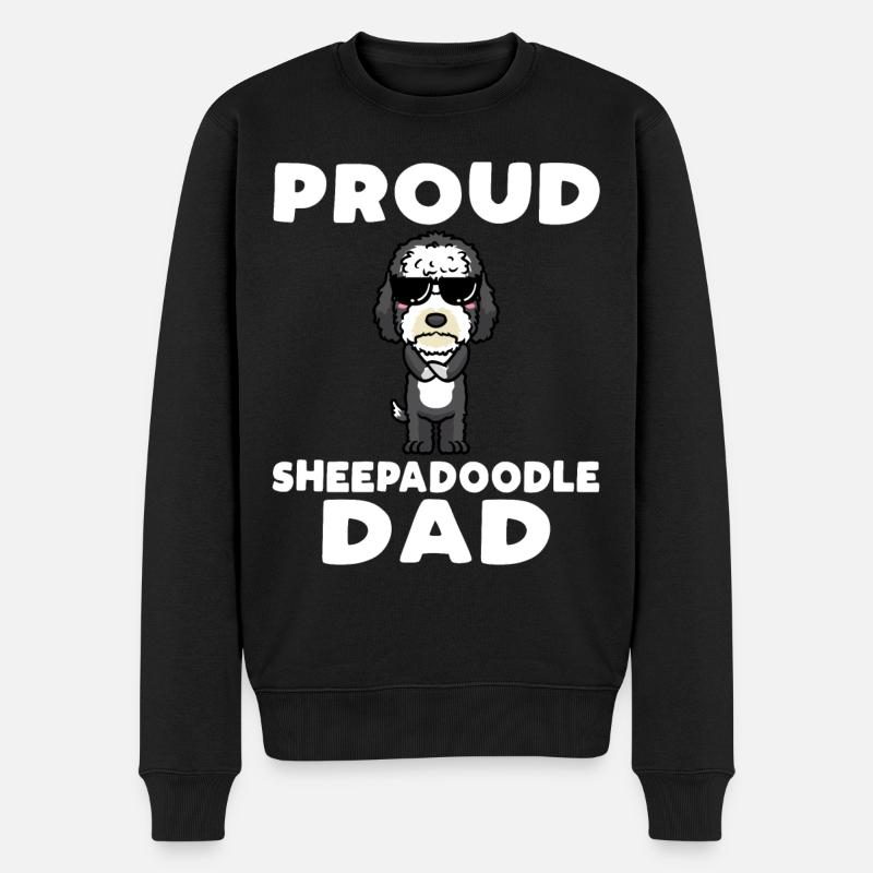 Sheepadoodle Hund - Männer Premium Bio Pullover - Schwarz