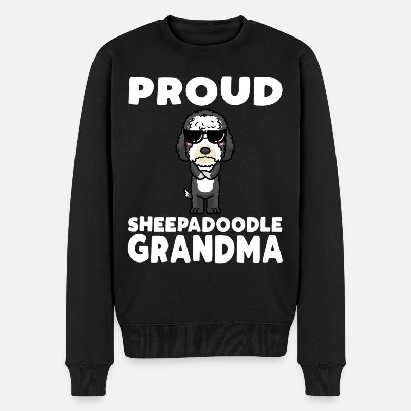 Chien Sheepadoodle - Pull Premium bio Homme - noir