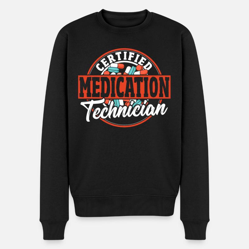 Pharmacien technicien en médicaments certifié - Pull Premium bio Homme - noir