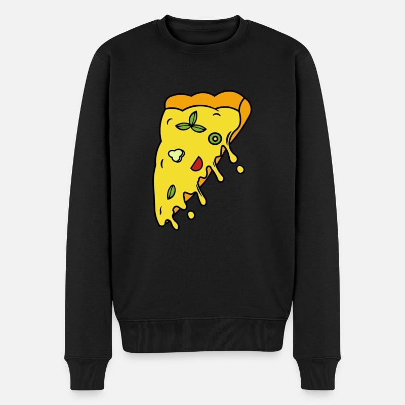 Pizza au fromage dégoulinant - Pull Premium bio Homme - noir