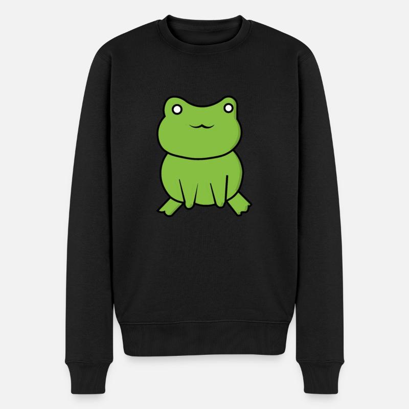Frog Comic Drawing Funny - Pull Premium bio Homme - noir