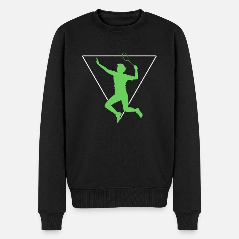 Badminton - Männer Premium Bio Pullover - Schwarz