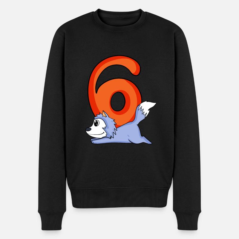 6 Jahre alt - Männer Premium Bio Pullover - Schwarz