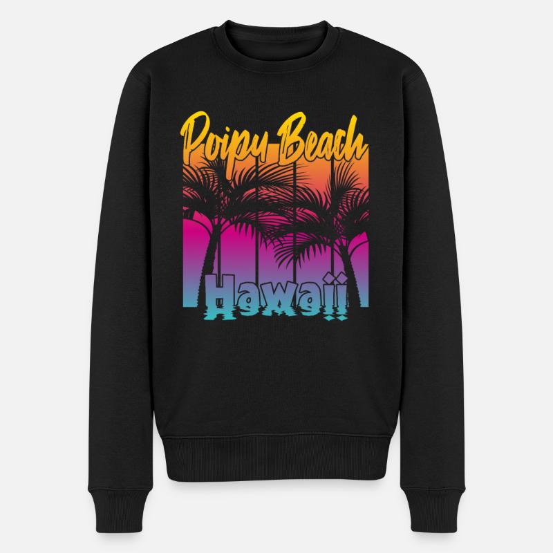 Poipu Beach Hawaii - Pull Premium bio Homme - noir