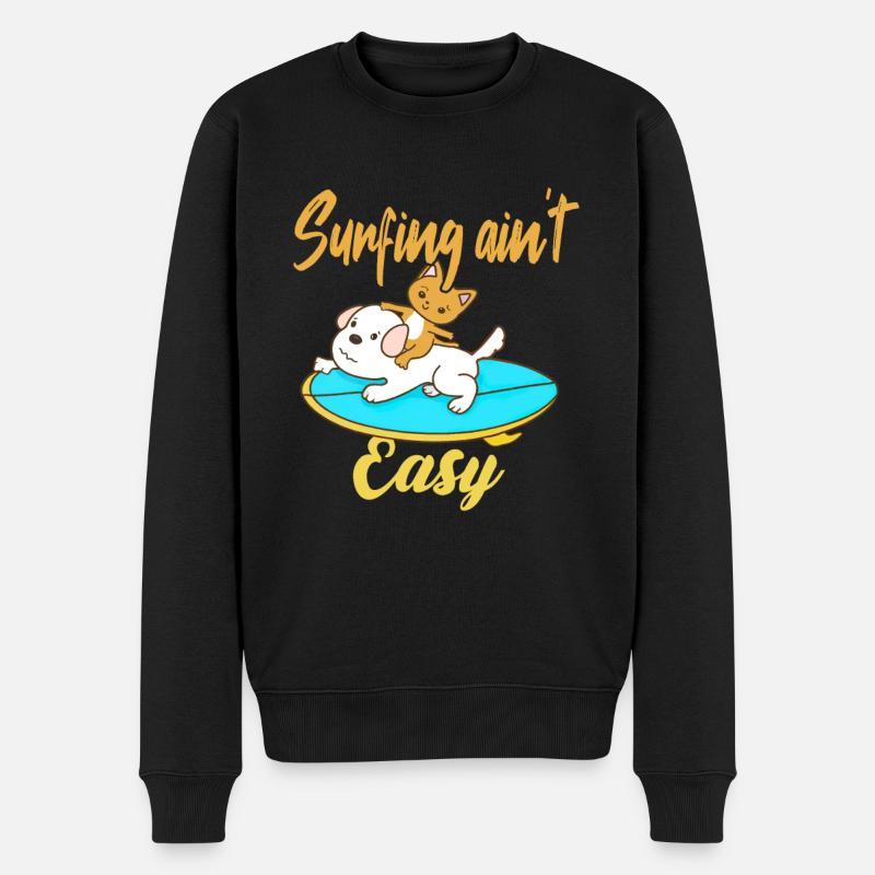 Le surf n’est pas facile - Pull Premium bio Homme - noir
