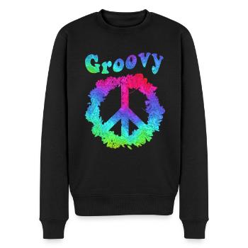 T-shirt hippie Mouvement pour la paix Woodstock Boho Groove - Pull Premium bio Homme - noir - Devant - Nico (187cm)