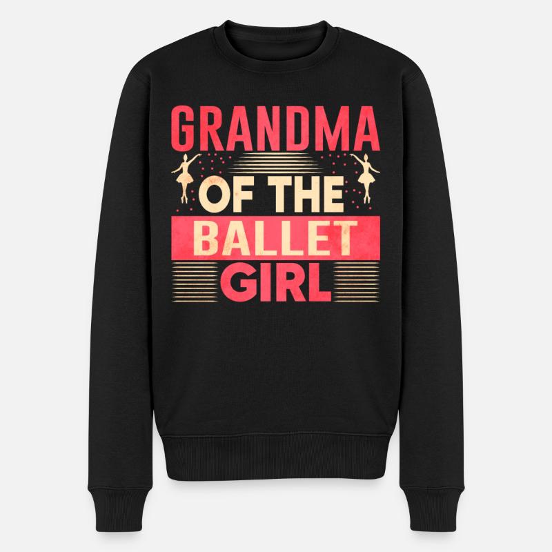 Danseuse de ballet Grand-mère Ballet - Pull Premium bio Homme - noir