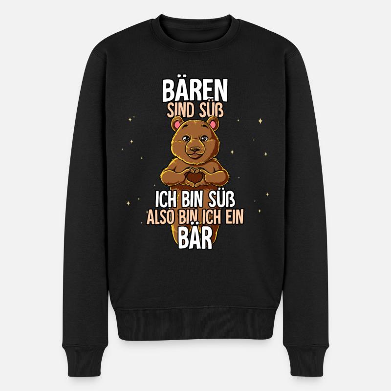 Bären Sind Süß Bär - Männer Premium Bio Pullover - Schwarz