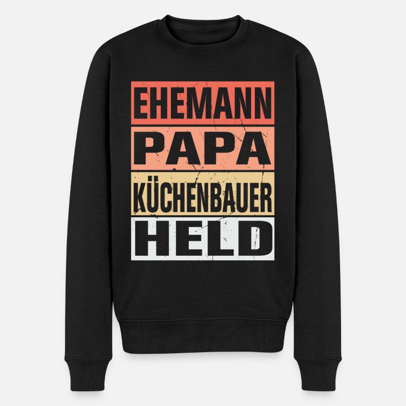 Kutscher Vater Ehemann Held - Männer Premium Bio Pullover - Schwarz