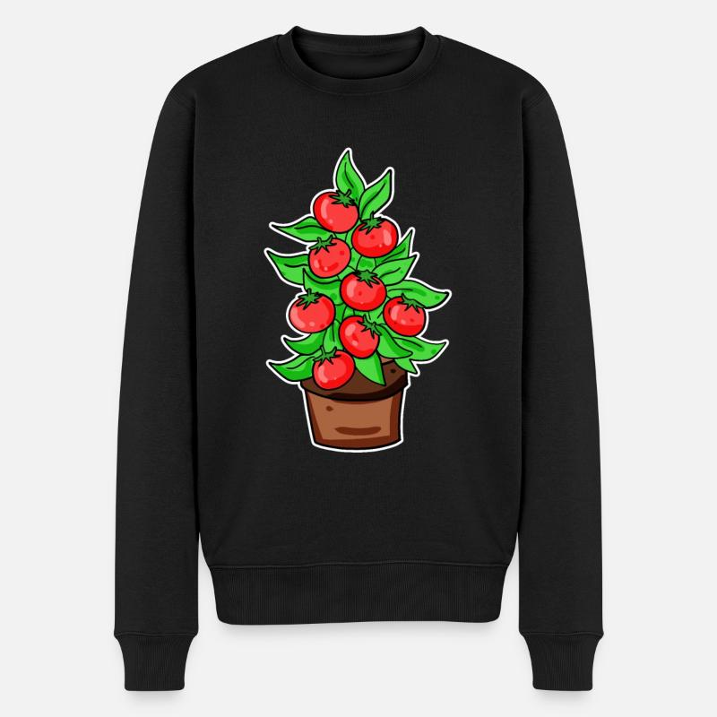 Gärtner Tomaten Gewächshaus Garten Motiv - Männer Premium Bio Pullover - Schwarz