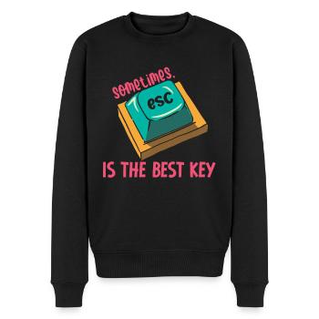 Software Engineer Computer Key Programming - Men's Premium Organic Jumper - black - Front - Nico (187cm)