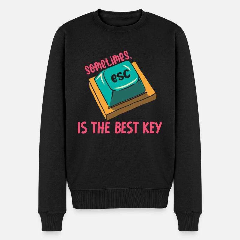 Software Engineer Computer Key Programming - Men's Premium Organic Jumper - black