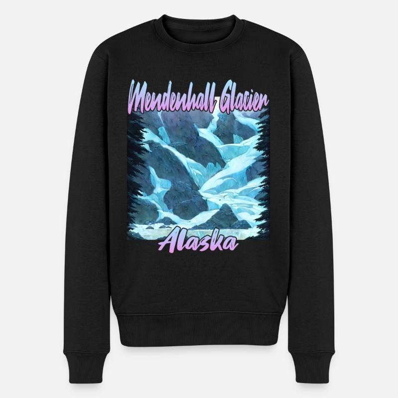Mendenhall Glacier Alaska - Pull Premium bio Homme - noir