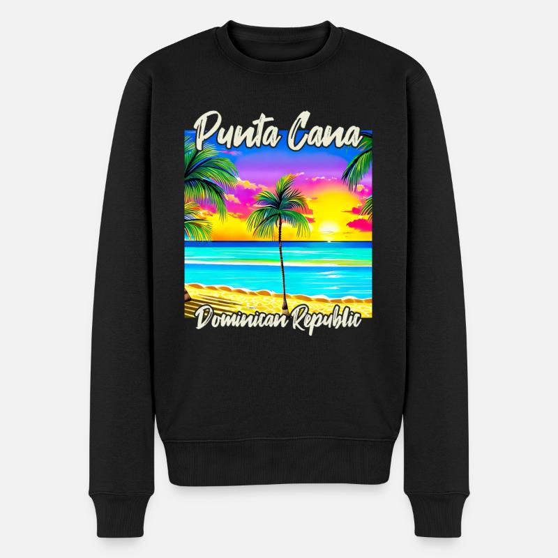 Punta Cana République dominicaine - Pull Premium bio Homme - noir