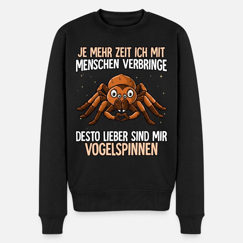 Vogelspinne - Männer Premium Bio Pullover - Schwarz