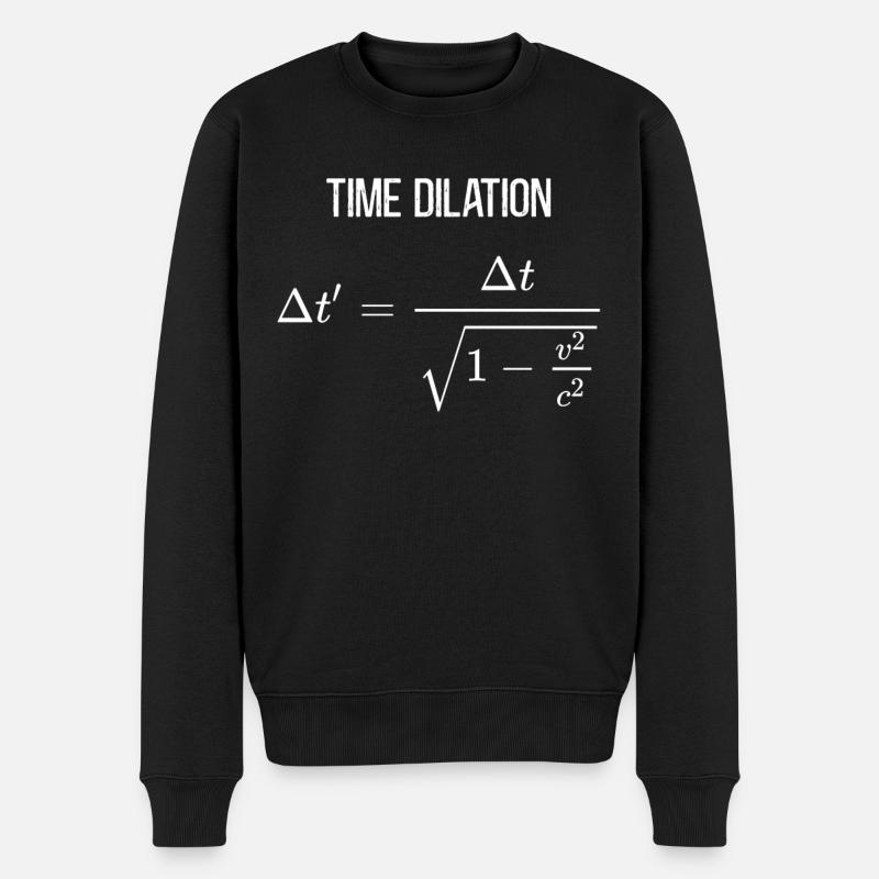 Dilatation du temps du physicien de la relativité restreinte - Pull Premium bio Homme - noir