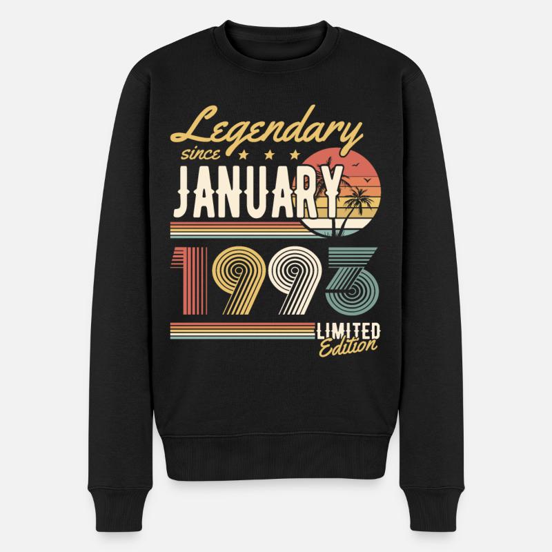 Legendary Since January 1993 Limited Edition - Männer Premium Bio Pullover - Schwarz
