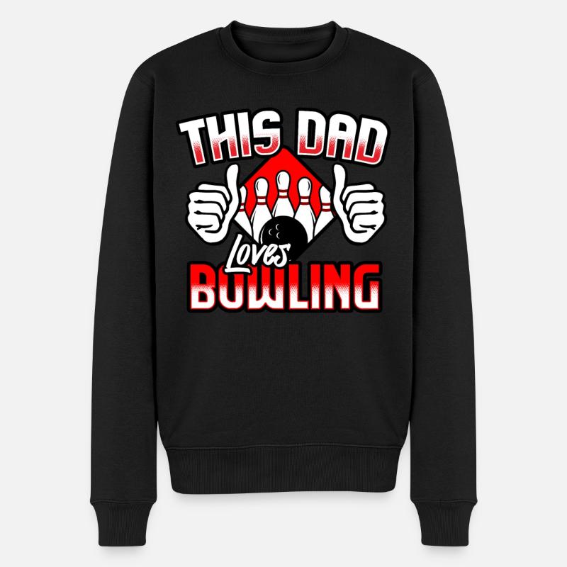 Père de bowling - Pull Premium bio Homme - noir