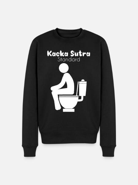 Kacka Sutra Standard Funny Toilet Humor Poop - Men's Premium Organic Jumper - black
