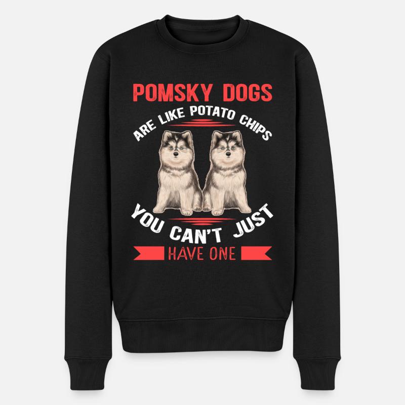 Pomsky Dog Pomskies Dog Owner Cadeau - Pull Premium bio Homme - noir