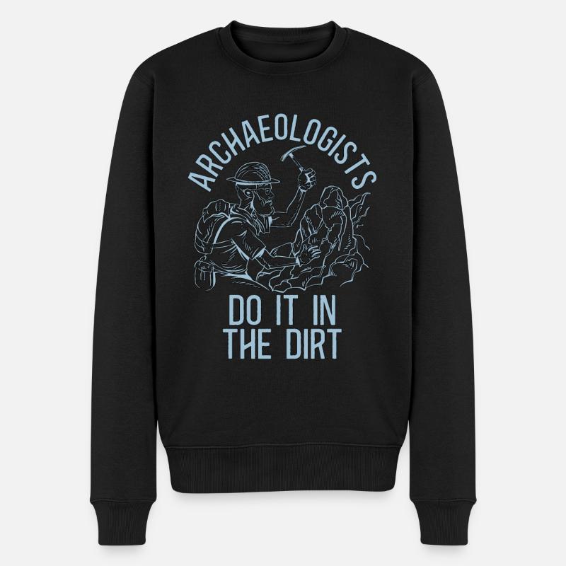 Archéologie Archéologue creuser Archéologue - Pull Premium bio Homme - noir