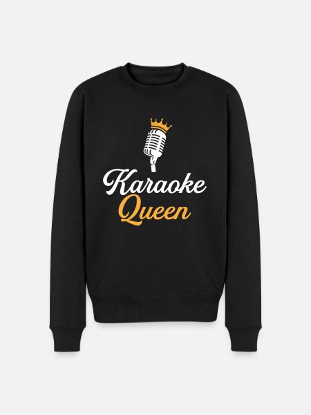 karaoke queen, karaoke - Männer Premium Bio Pullover - Schwarz