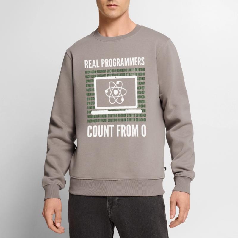Real Programmers Count From 0 Programming Männer Premium Bio Pullover