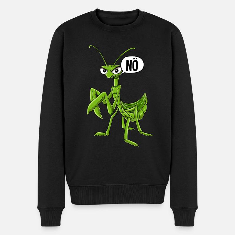 Gottesanbeterin Nö - Männer Premium Bio Pullover - Schwarz