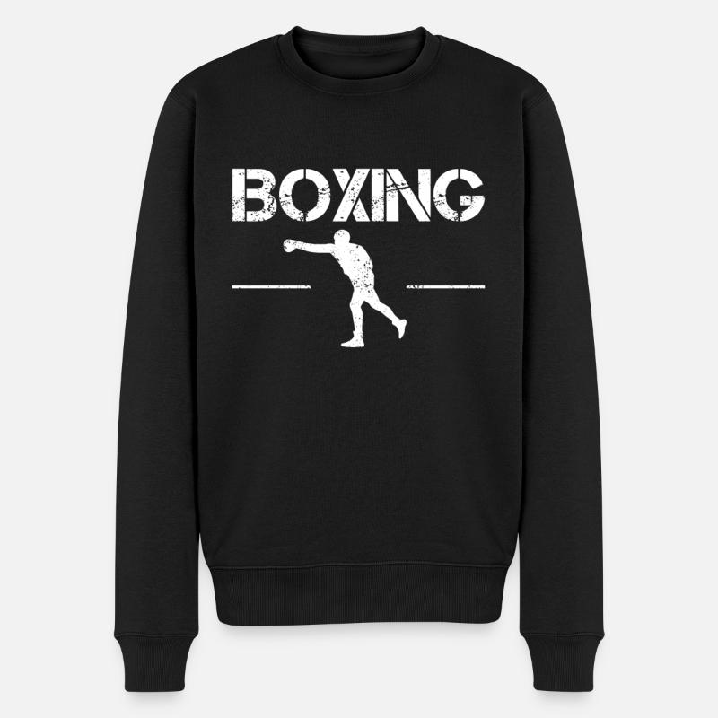 Boxe - Pull Premium bio Homme - noir