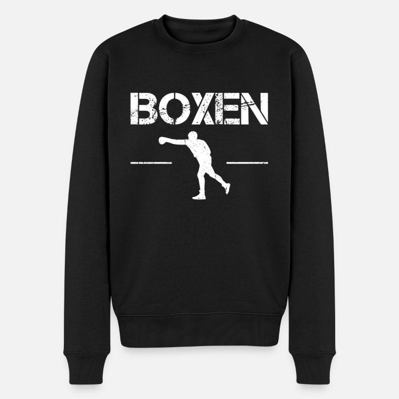 Boxe - Pull Premium bio Homme - noir