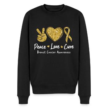 Breast Cancer Gift Breast Cancer Cancer Pink - Men's Premium Organic Jumper - black - Front - Nico (187cm)
