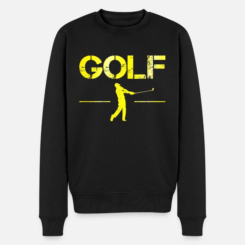 Golf - Männer Premium Bio Pullover - Schwarz